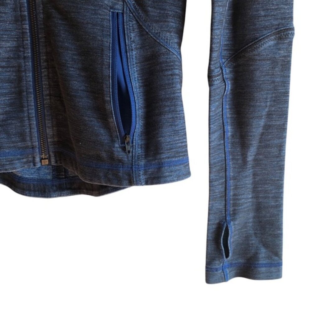 Lululemon Forme Jacket Size 4 Blue Slub Denim Limitless Blue / Black - Picture 5 of 12